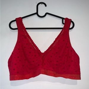 Red Aerie Lace Bralette with Star Detail